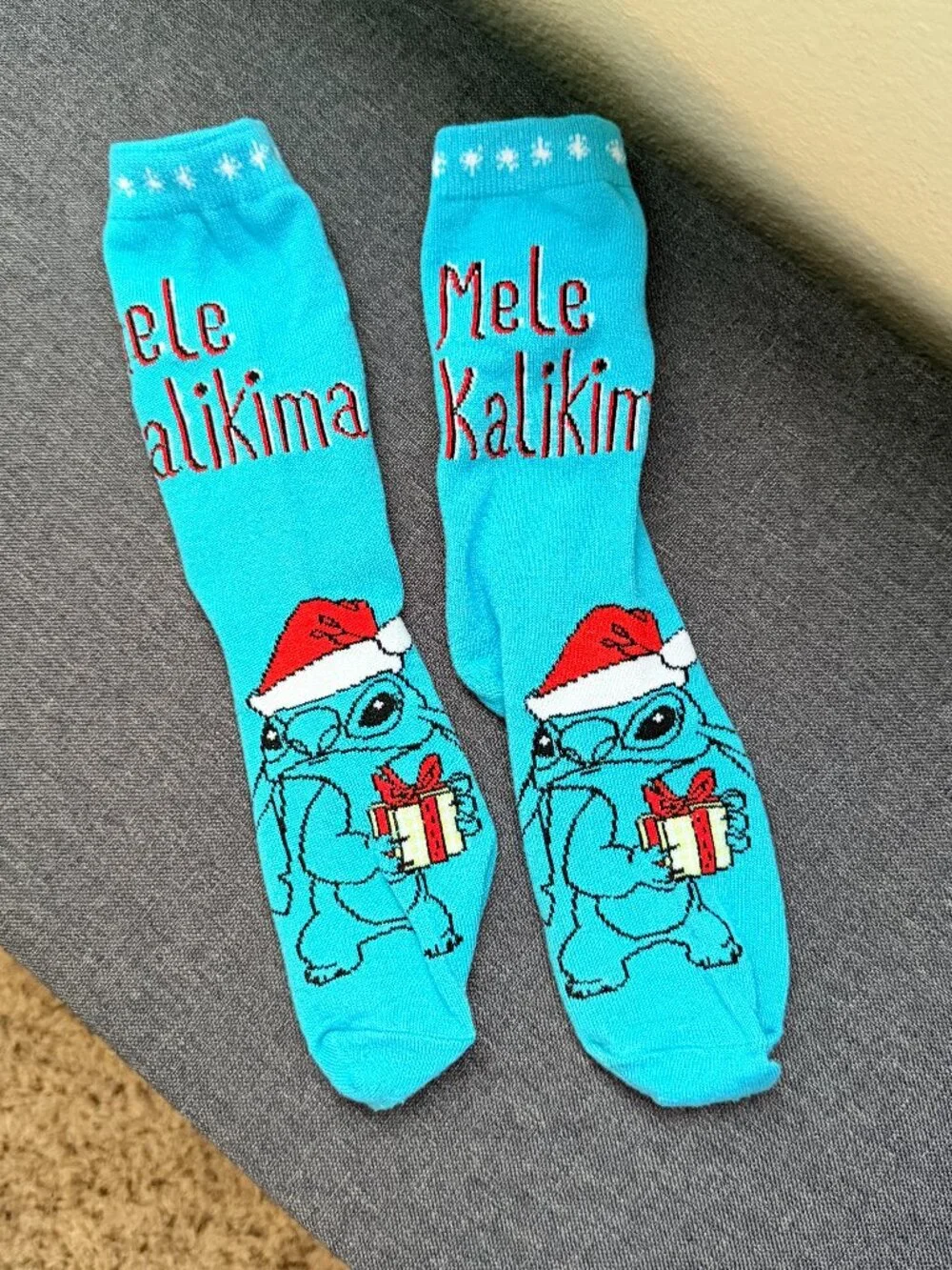 Disney Stitch Christmas Socks